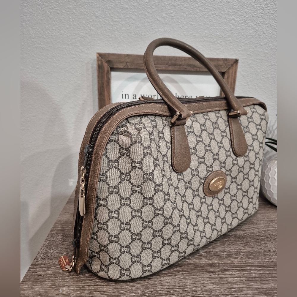 Gucci Large GG Canvas Satchel Bag - Picture 7 of 12